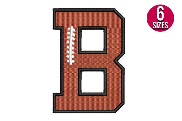 Football Font Alphabet Letter B
