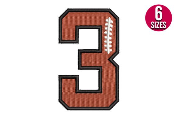 Football Font Alphabet Number Three 3 Review