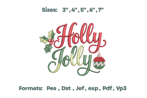 Holly Jolly Ornament Script Embroidery Review