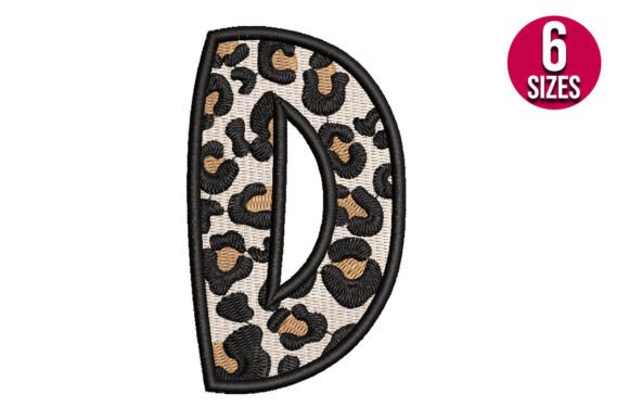 Leopard Print Alphabet Font Letter D Embroidery Review