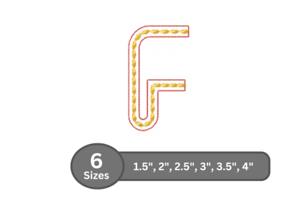 Rope Twist Alphabet -F: A Designer Review for Boutique Sweatshirt Embroidery