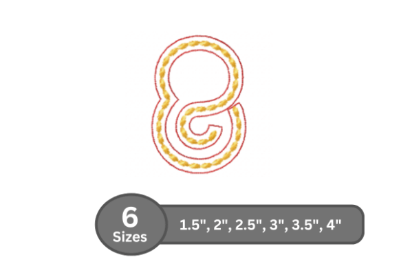 Rope Twist Number -8: A Fill Stitch Font for Real Projects