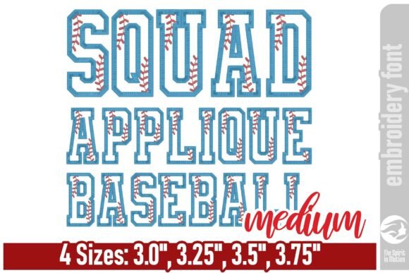 Squad Applique Baseball Font Review for Shop Merch