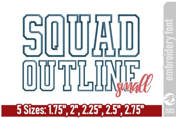 Squad Outline Embroidery Font - Small: A Seller's Review